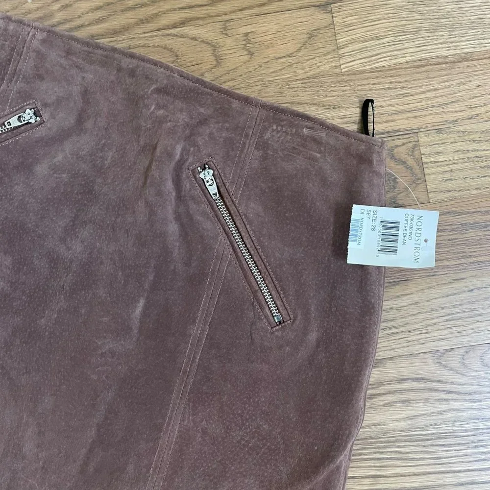 BlankNYC Brown Suede Coffee Bean Women's Size 28 73k-0361no Skirt NWT - Picture 7 of 10